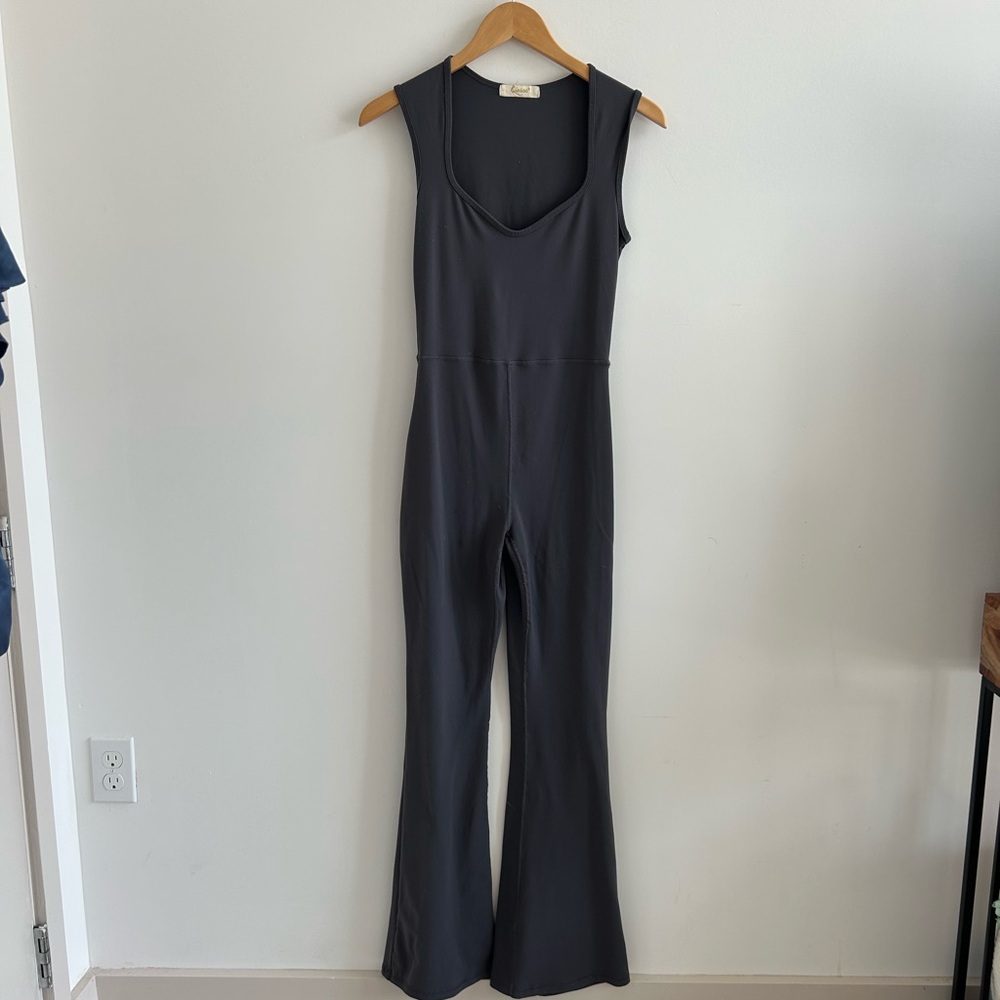 Gray Sweetheart Jumpsuit